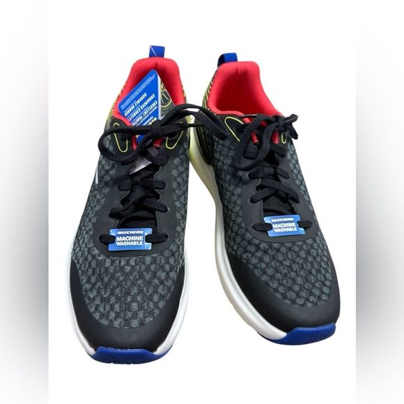 NEW SKECHERS MAX CUSHIONING® HYPER BURST® RUNNING SHOE IN BLACK/ MULTI SIZE 9 - Picture 4 of 10